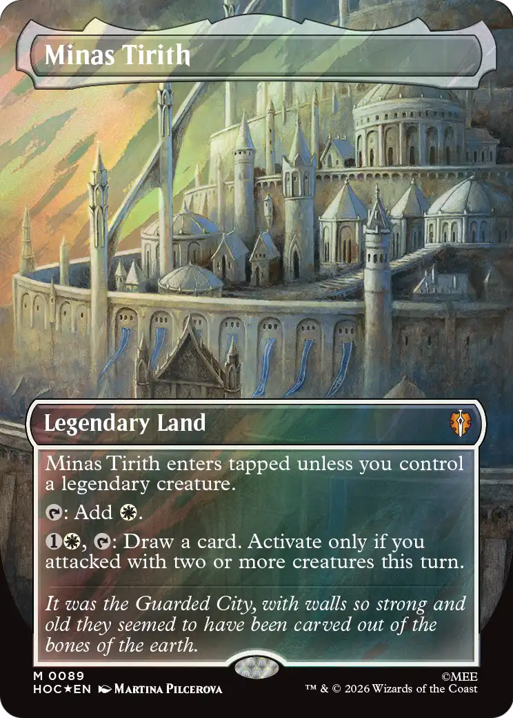 Minas Tirith (Borderless) (Surge Foil) [The Hobbit: Eternal-Legal] | Boutique FDB TCG