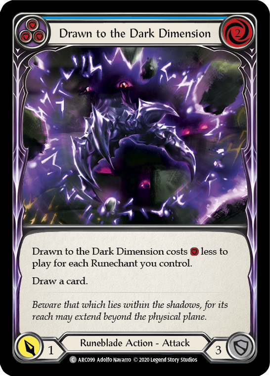 Drawn to the Dark Dimension (Blue) [U-ARC099] (Arcane Rising Unlimited)  Unlimited Rainbow Foil | Boutique FDB TCG