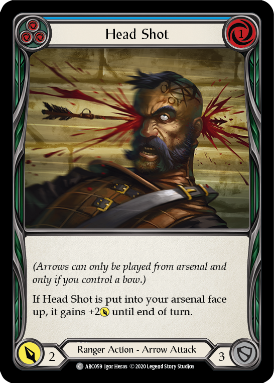 Head Shot (Blue) [U-ARC059] (Arcane Rising Unlimited)  Unlimited Normal | Boutique FDB TCG