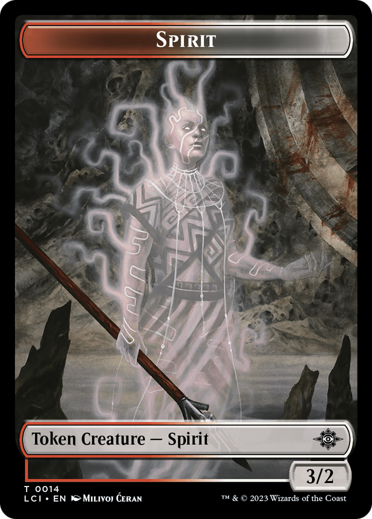 Vampire // Spirit Double-Sided Token [The Lost Caverns of Ixalan Tokens] | Boutique FDB TCG