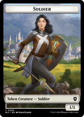 Human // Soldier Double-Sided Token [Bloomburrow Commander Tokens] | Boutique FDB TCG