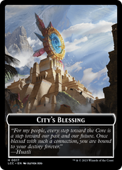 City's Blessing // Dinosaur Double-Sided Token [The Lost Caverns of Ixalan Commander Tokens] | Boutique FDB TCG