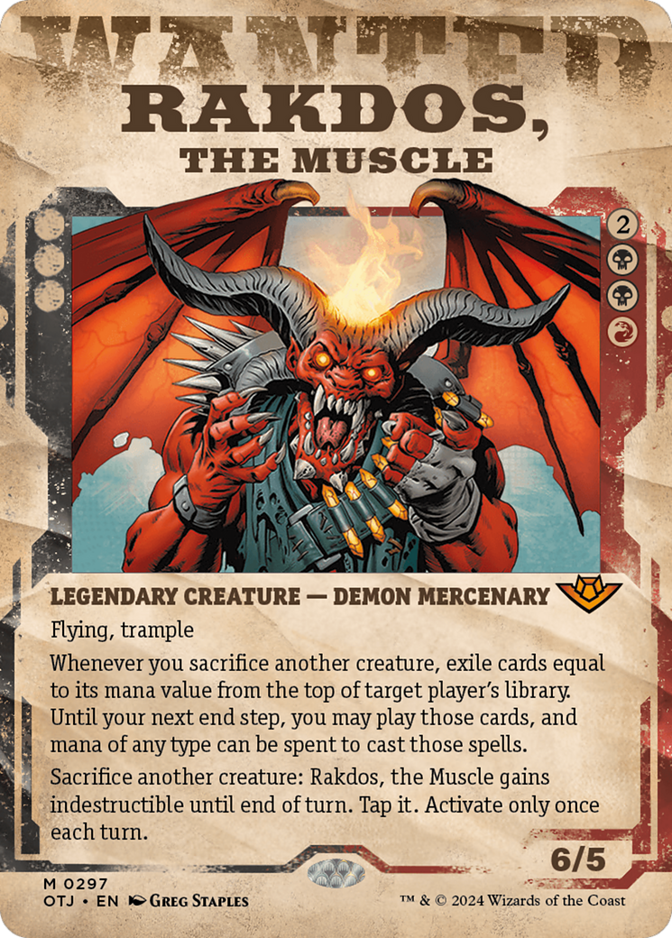 Rakdos, the Muscle (Showcase) [Outlaws of Thunder Junction] | Boutique FDB TCG