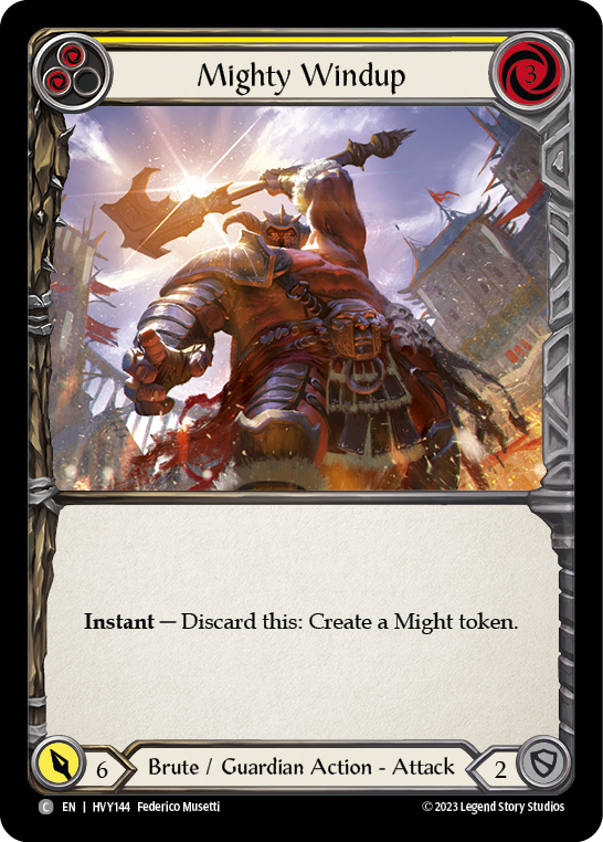 Mighty Windup (Yellow) [HVY144] (Heavy Hitters)  Rainbow Foil | Boutique FDB TCG