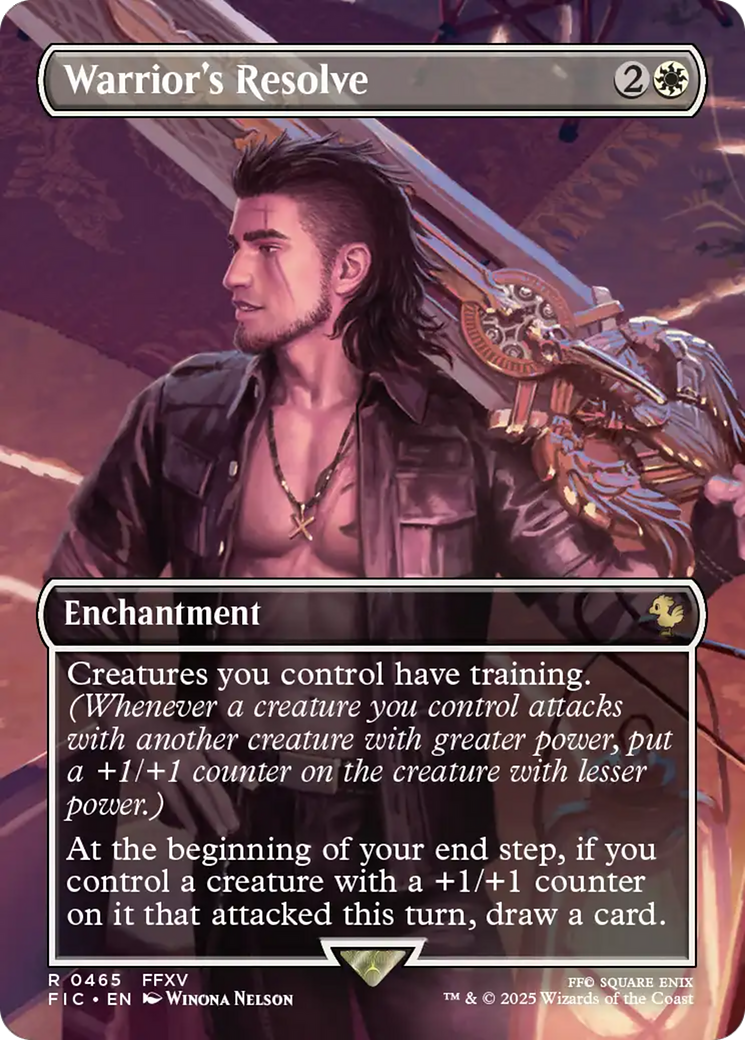 Warrior's Resolve (Borderless) [FINAL FANTASY Commander] | Boutique FDB TCG