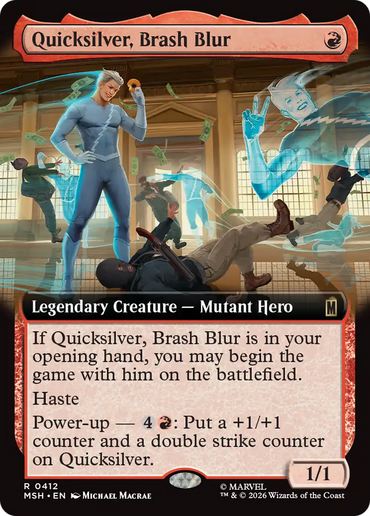 Quicksilver, Brash Blur (Extended Art) [Marvel Super Heroes] | Boutique FDB TCG