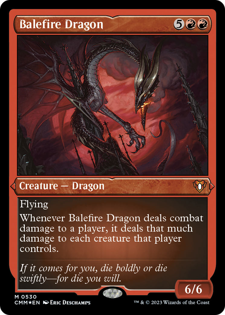 Balefire Dragon (Foil Etched) [Commander Masters] | Boutique FDB TCG