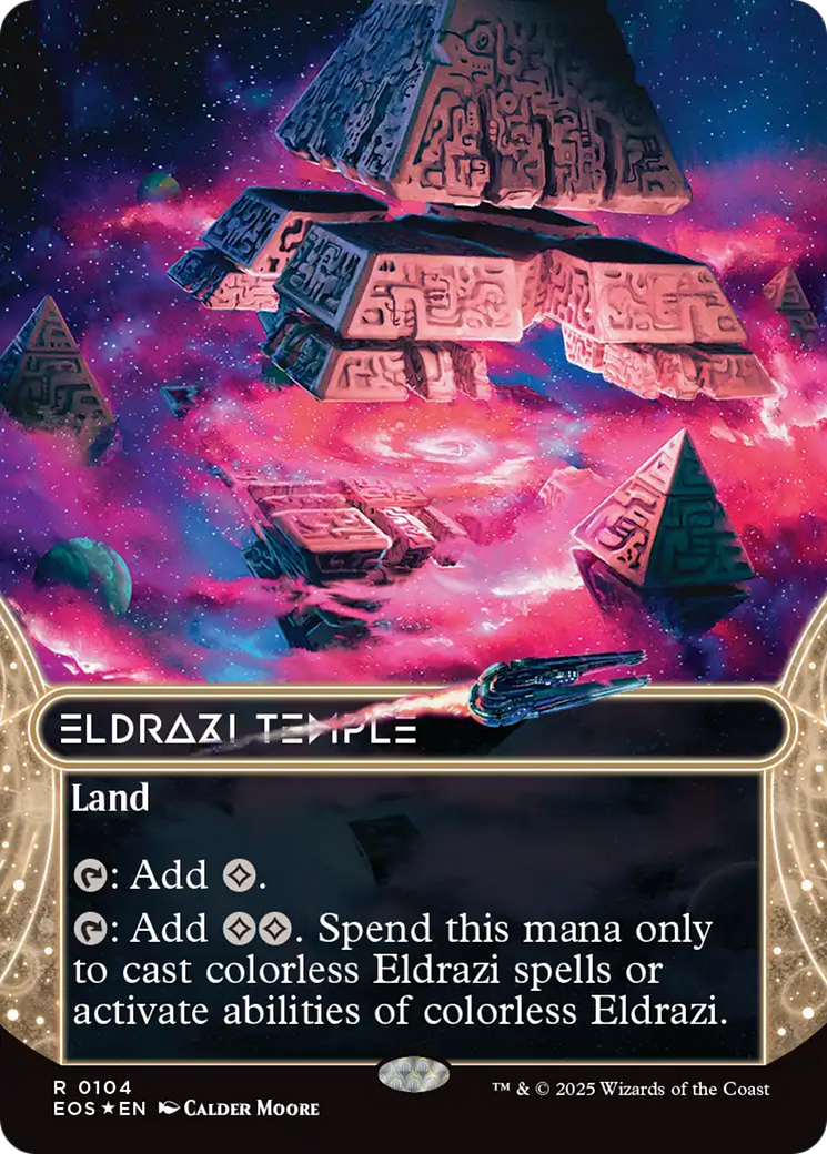 Eldrazi Temple (0104) (Borderless) (Galaxy Foil) [Edge of Eternities: Stellar Sights] | Boutique FDB TCG