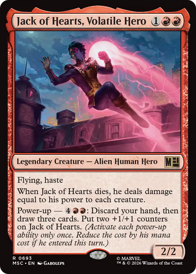 Jack of Hearts, Volatile Hero [Marvel Super Heroes Commander] | Boutique FDB TCG
