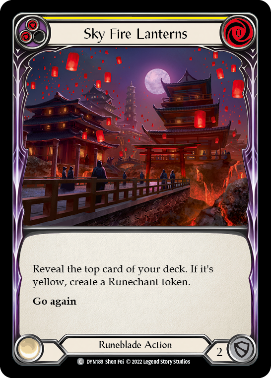 Sky Fire Lanterns (Yellow) [DYN189] (Dynasty) | Boutique FDB TCG
