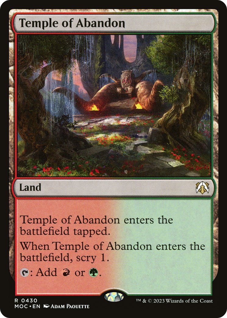 Temple of Abandon [March of the Machine Commander] | Boutique FDB TCG