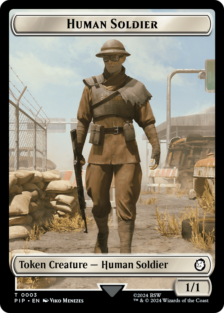 Food (0014) // Human Soldier Double-Sided Token [Fallout Tokens] | Boutique FDB TCG