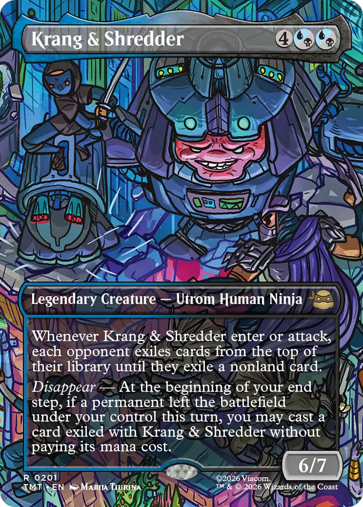 Krang & Shredder (Borderless) [Teenage Mutant Ninja Turtles] | Boutique FDB TCG
