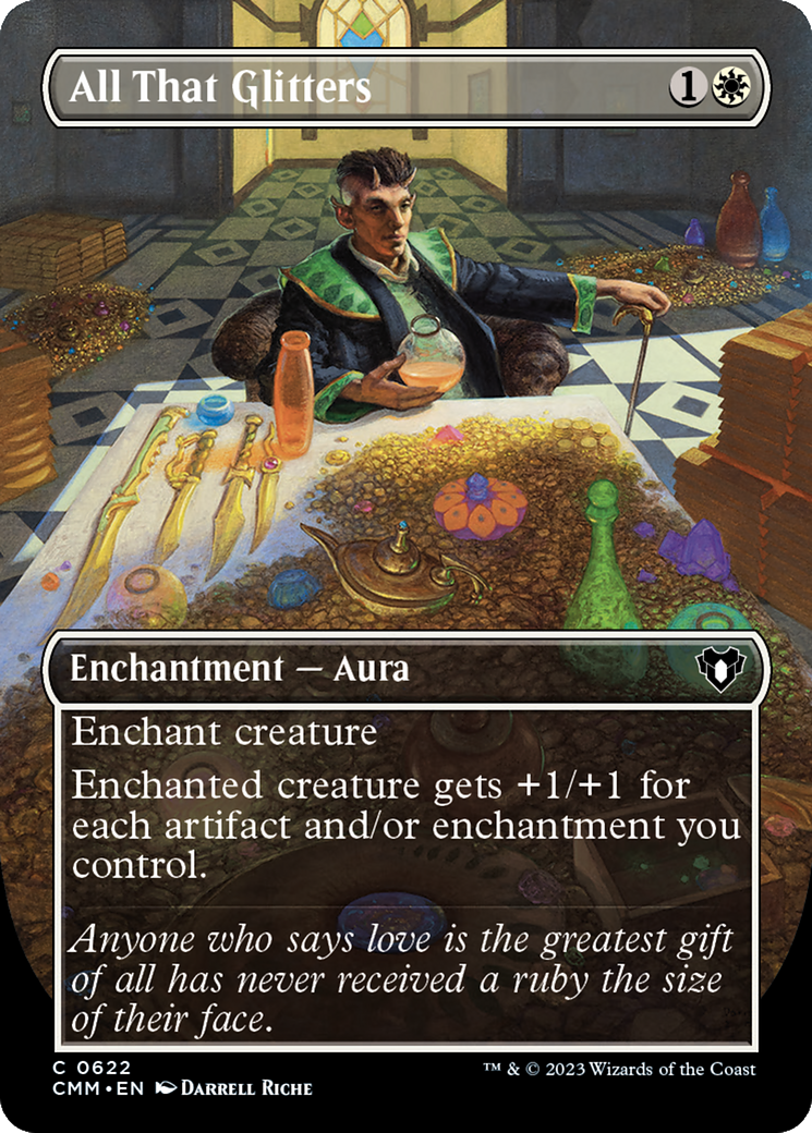 All That Glitters (Borderless Alternate Art) [Commander Masters] | Boutique FDB TCG