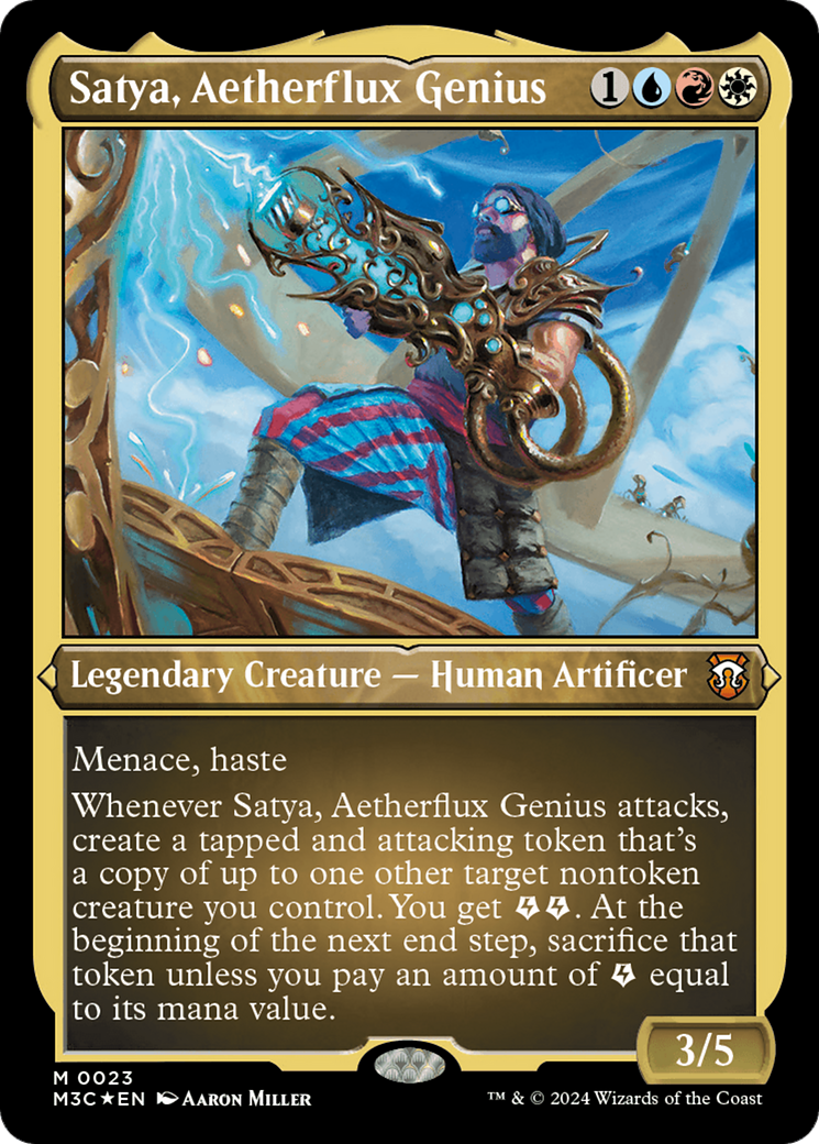 Satya, Aetherflux Genius (Foil Etched) [Modern Horizons 3 Commander] | Boutique FDB TCG