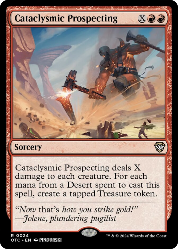 Cataclysmic Prospecting [Outlaws of Thunder Junction Commander] | Boutique FDB TCG