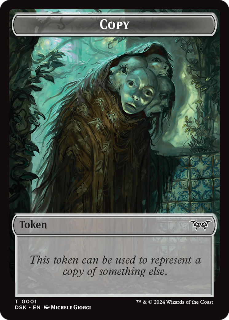 Everywhere // Copy Double-Sided Token [Duskmourn: House of Horror Tokens] | Boutique FDB TCG