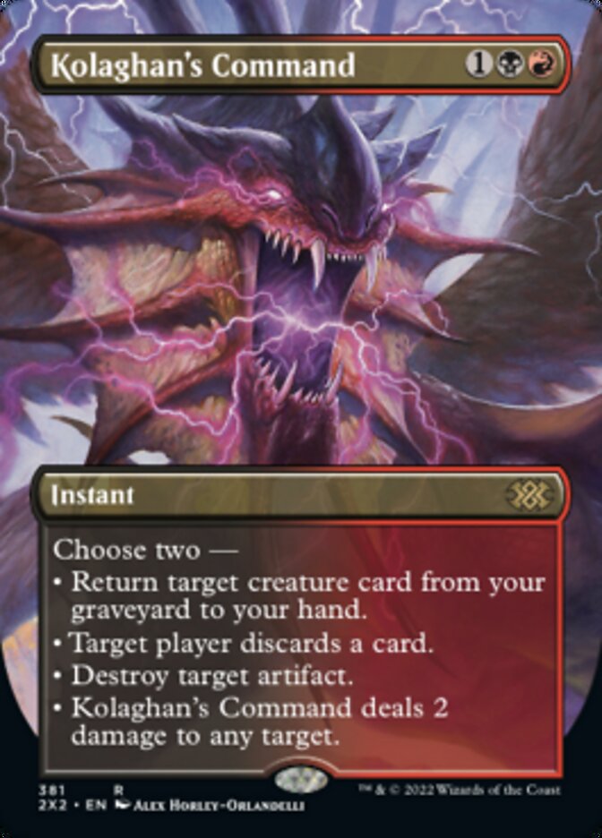 Kolaghan's Command (Borderless Alternate Art) [Double Masters 2022] | Boutique FDB TCG