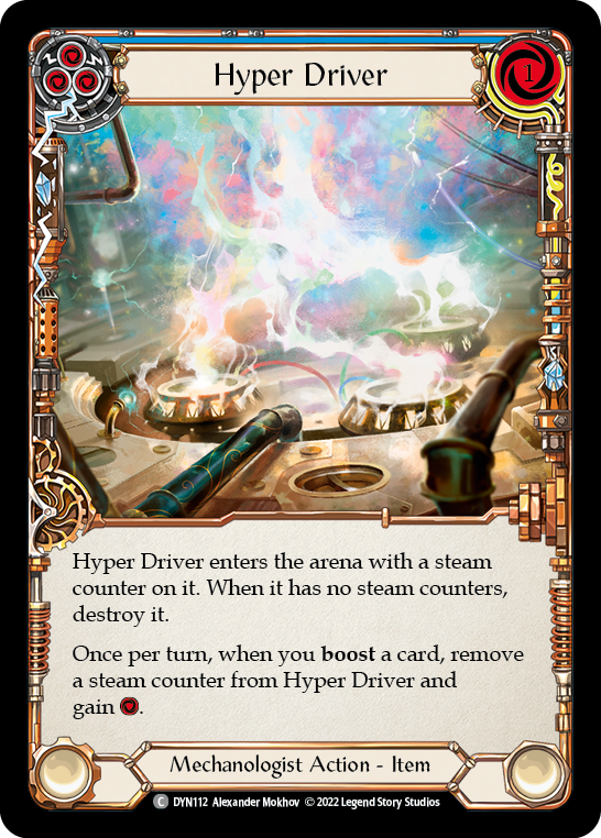 Hyper Driver (Blue) [DYN112] (Dynasty)  Cold Foil | Boutique FDB TCG