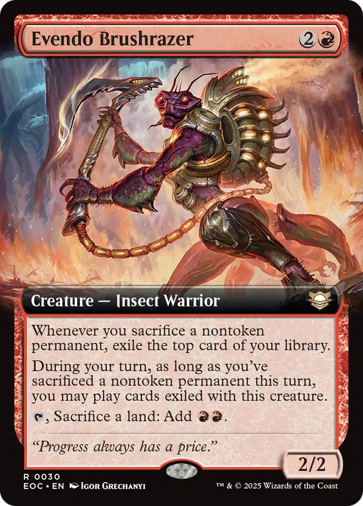 Evendo Brushrazer (Extended Art) [Edge of Eternities Commander] | Boutique FDB TCG