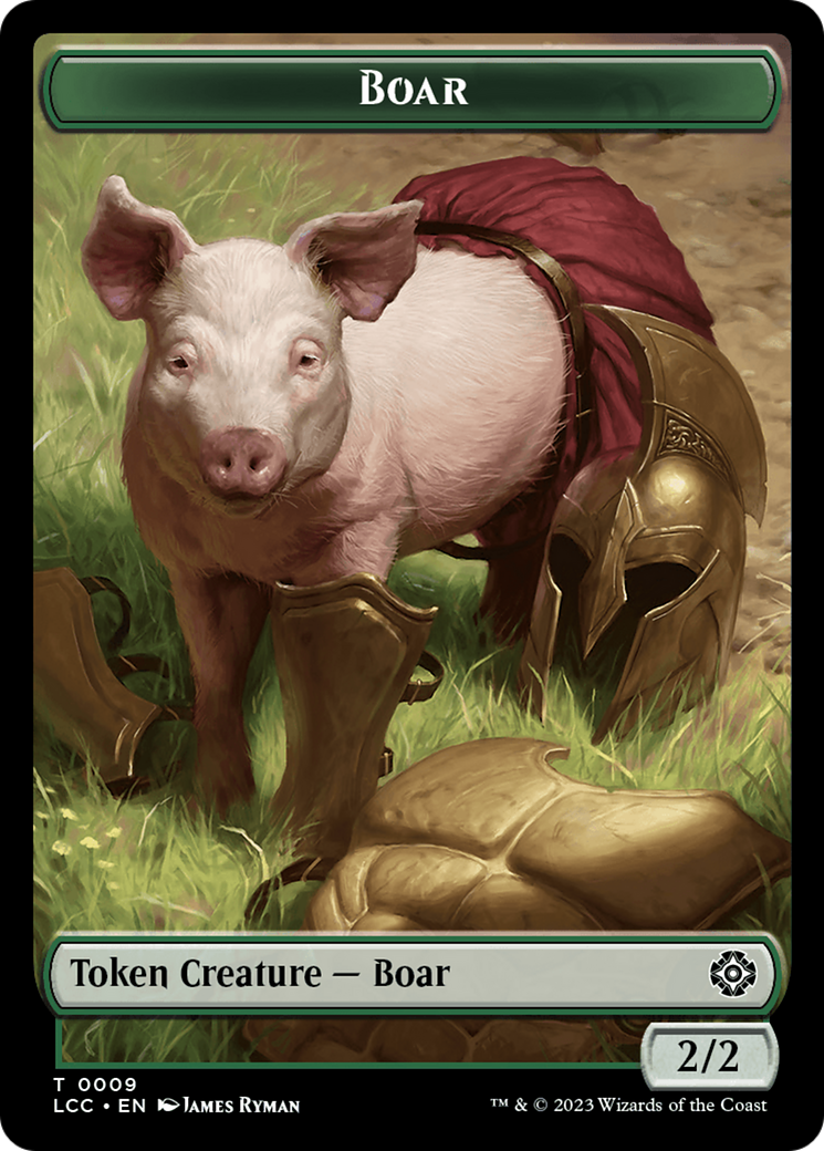 Boar // Merfolk (0003) Double-Sided Token [The Lost Caverns of Ixalan Commander Tokens] | Boutique FDB TCG