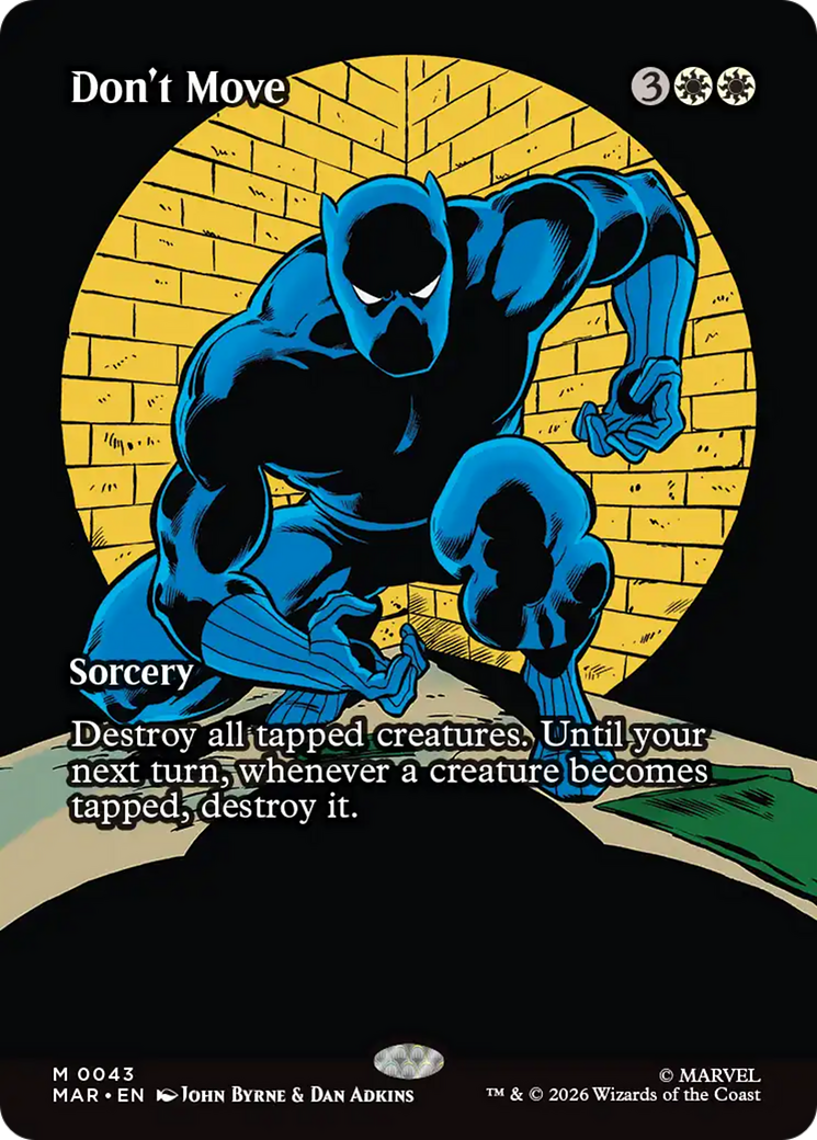 Don't Move (Borderless) [Marvel Universe: Eternal-Legal] | Boutique FDB TCG