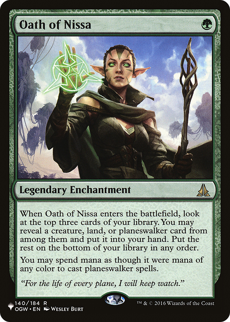 Oath of Nissa [The List] | Boutique FDB TCG