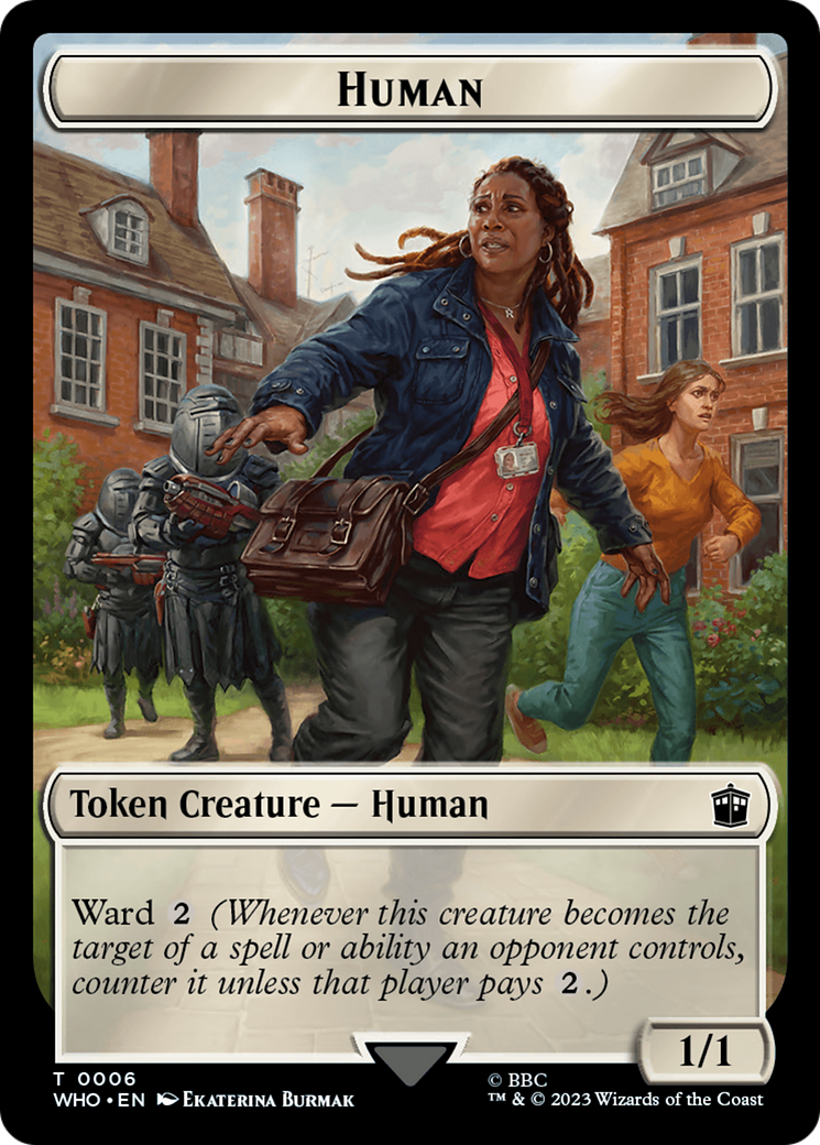 Human (0006) // Cyberman Double-Sided Token [Doctor Who Tokens] | Boutique FDB TCG
