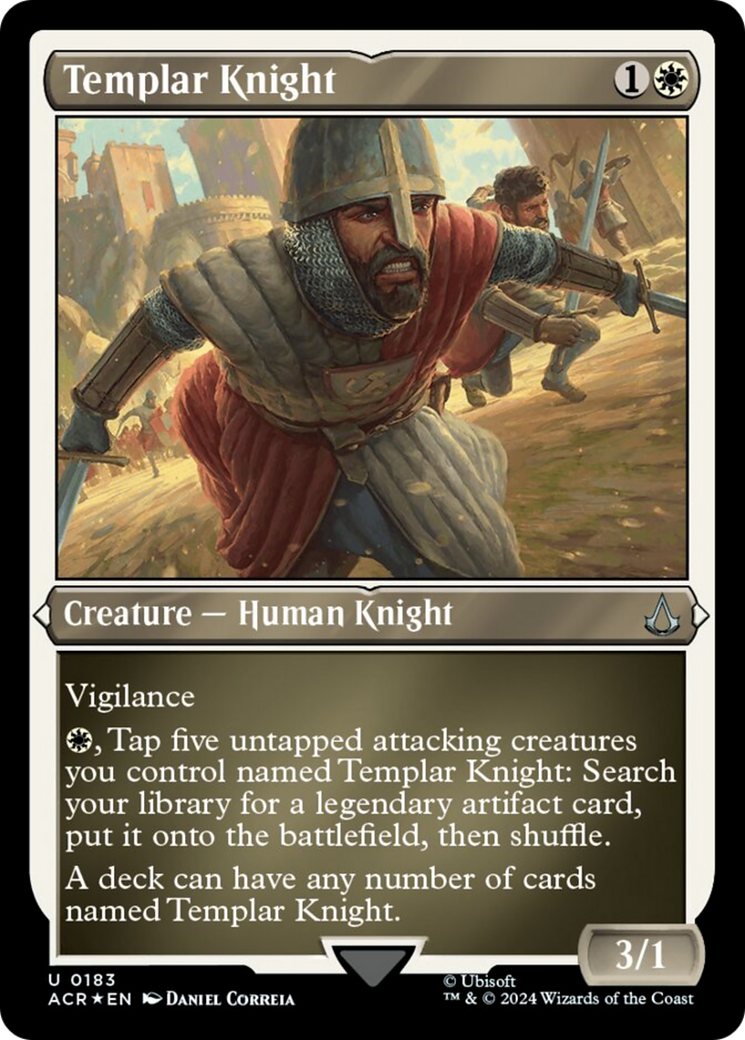 Templar Knight (Foil Etched) [Assassin's Creed] | Boutique FDB TCG