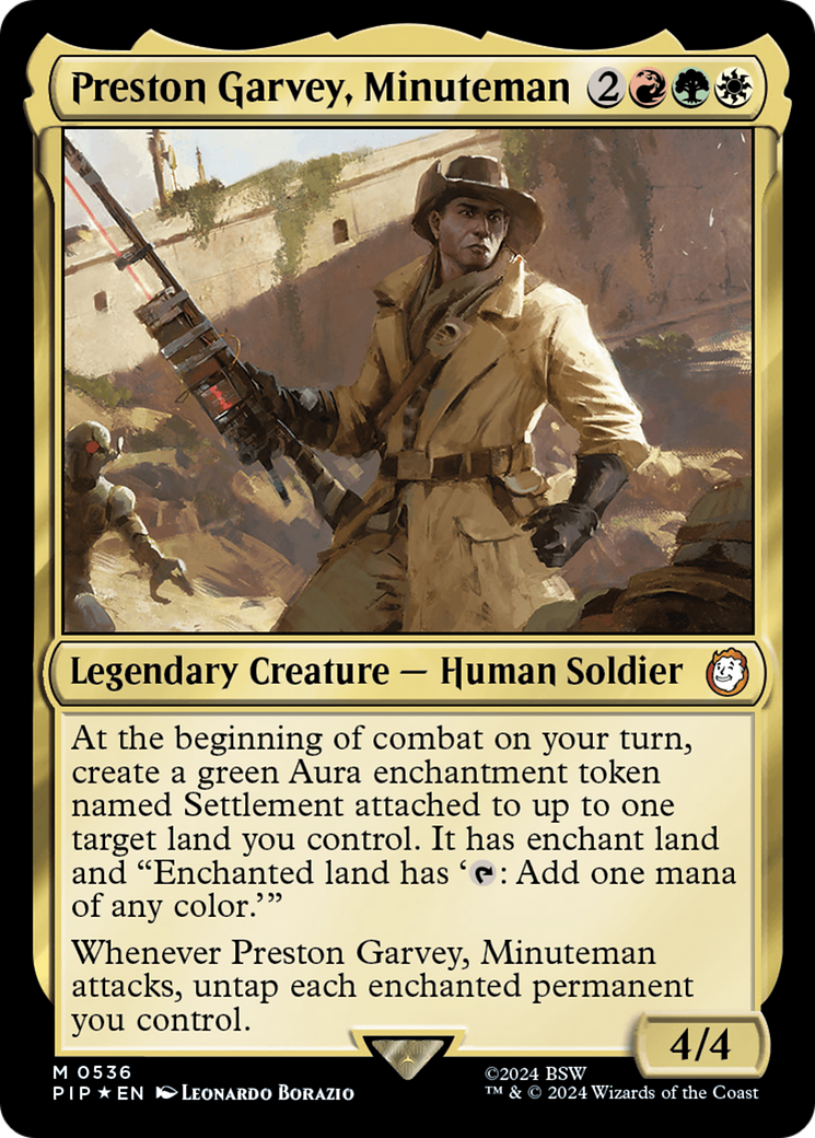 Preston Garvey, Minuteman (Surge Foil) [Fallout] | Boutique FDB TCG