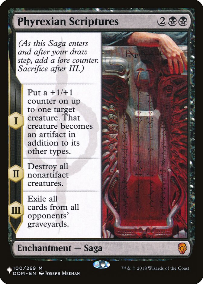 Phyrexian Scriptures [The List] | Boutique FDB TCG