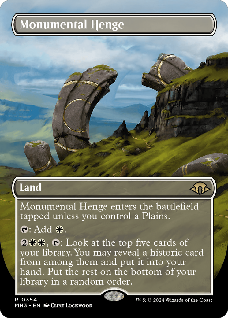 Monumental Henge (Borderless) [Modern Horizons 3] | Boutique FDB TCG