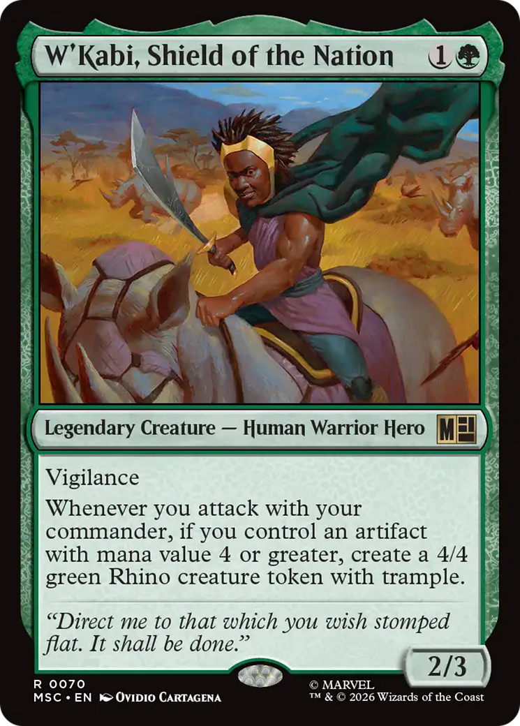 W'Kabi, Shield of the Nation (Surge Foil) [Marvel Super Heroes Commander] | Boutique FDB TCG