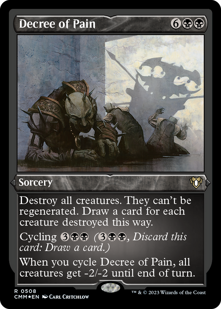 Decree of Pain (Foil Etched) [Commander Masters] | Boutique FDB TCG