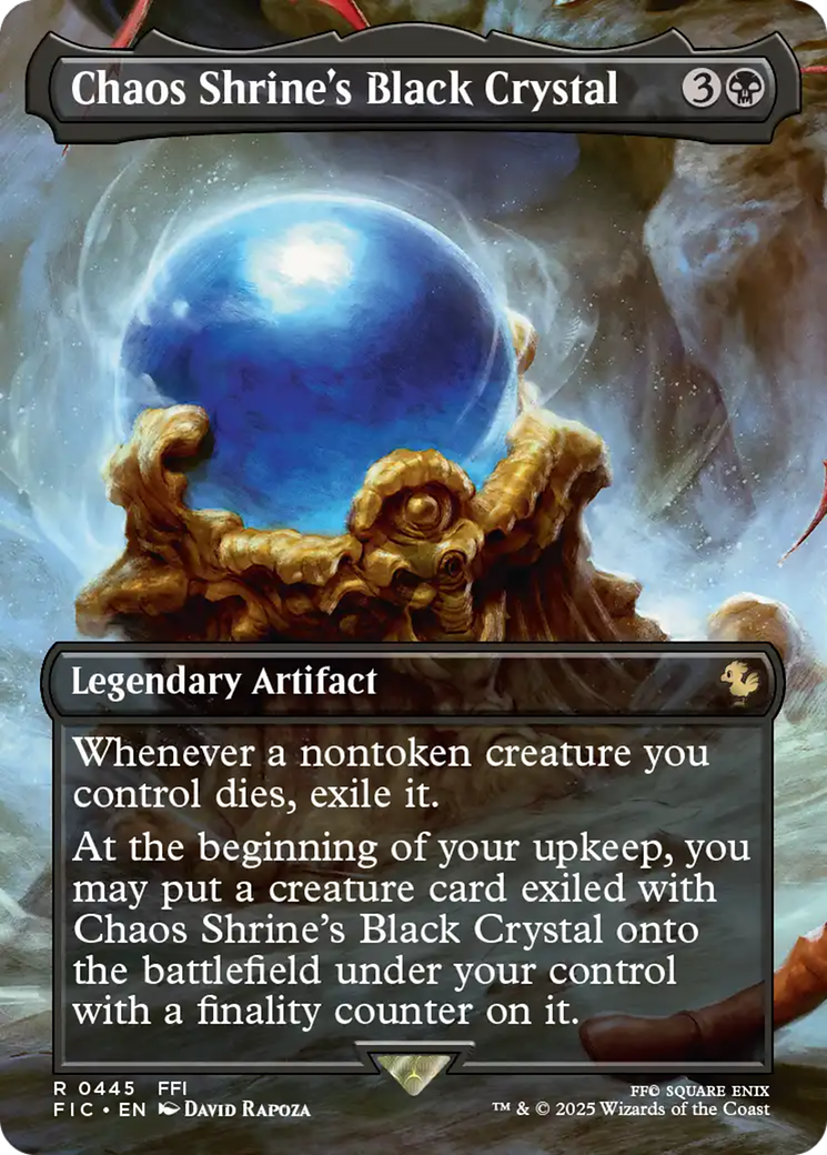 Chaos Shrine's Black Crystal (Borderless) [FINAL FANTASY Commander] | Boutique FDB TCG