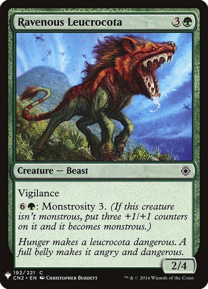 Ravenous Leucrocota [Mystery Booster] | Boutique FDB TCG