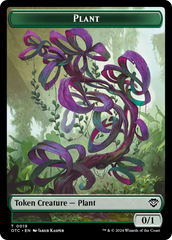 Plant Warrior // Plant Double-Sided Token [Outlaws of Thunder Junction Commander Tokens] | Boutique FDB TCG