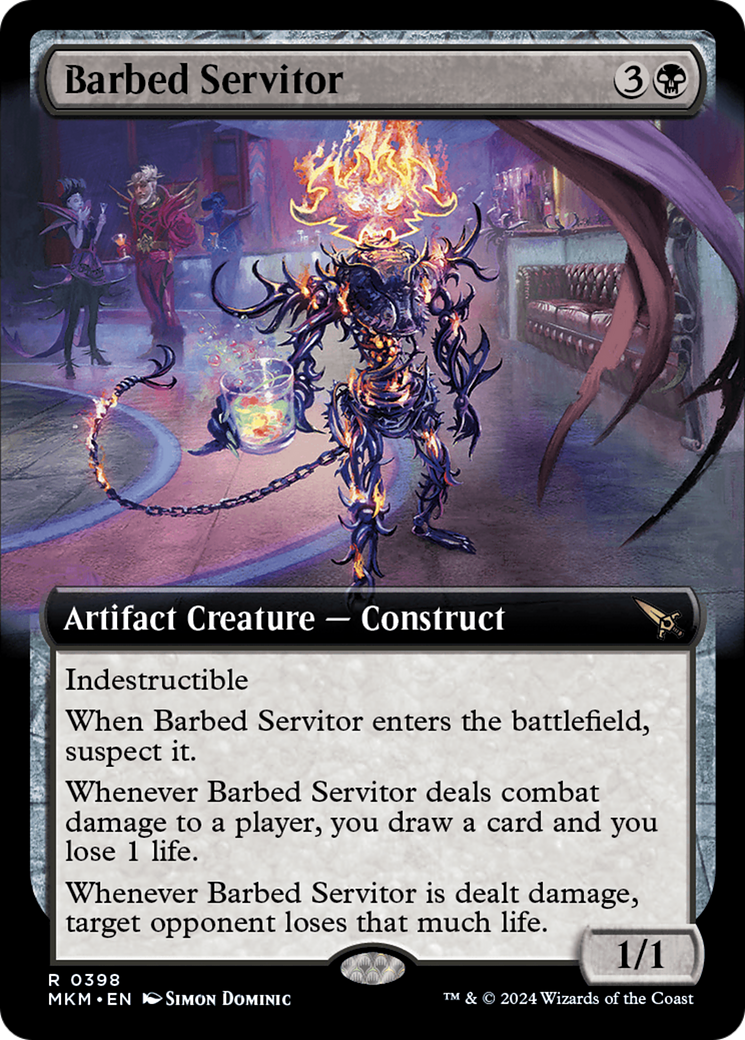 Barbed Servitor (Extended Art) [Murders at Karlov Manor] | Boutique FDB TCG