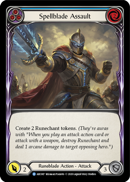 Spellblade Assault (Blue) [U-ARC087] (Arcane Rising Unlimited)  Unlimited Normal | Boutique FDB TCG
