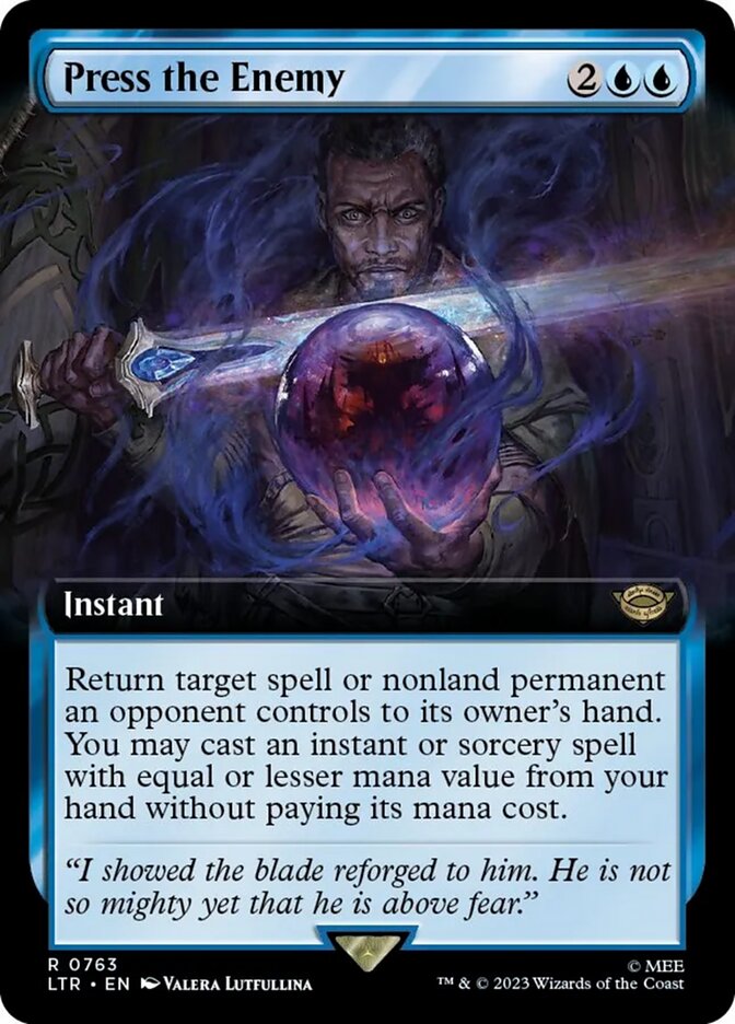 Press the Enemy (Extended Art) (Surge Foil) [The Lord of the Rings: Tales of Middle-Earth] | Boutique FDB TCG
