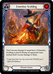 Emeritus Scolding (Red) [EVR125] (Everfest)  1st Edition Rainbow Foil | Boutique FDB TCG