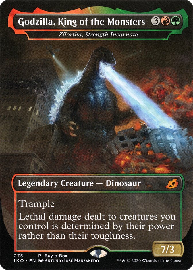 Zilortha, Strength Incarnate - Godzilla, King of the Monsters (Buy-A-Box) [Ikoria: Lair of Behemoths Promos] | Boutique FDB TCG