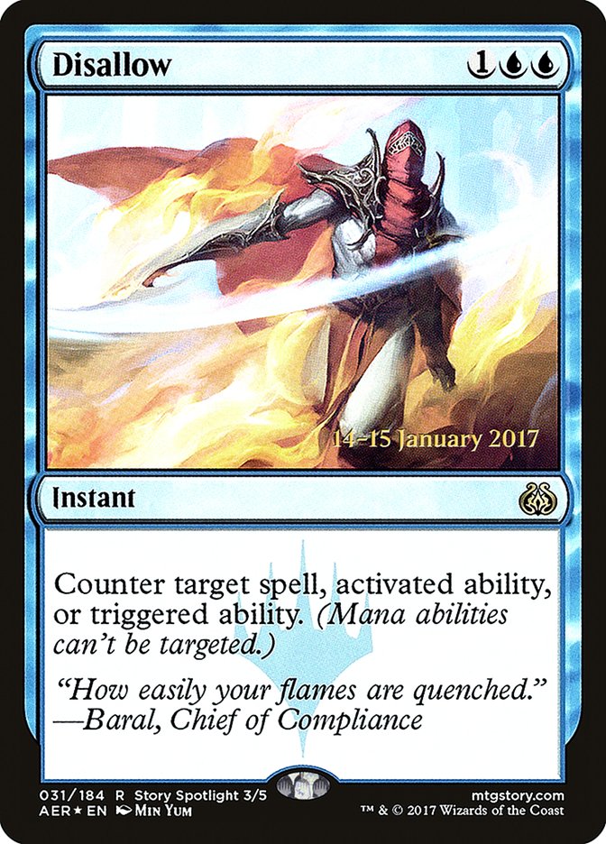 Disallow [Aether Revolt Prerelease Promos] | Boutique FDB TCG