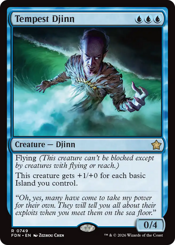 Tempest Djinn (0749) [Foundations] | Boutique FDB TCG