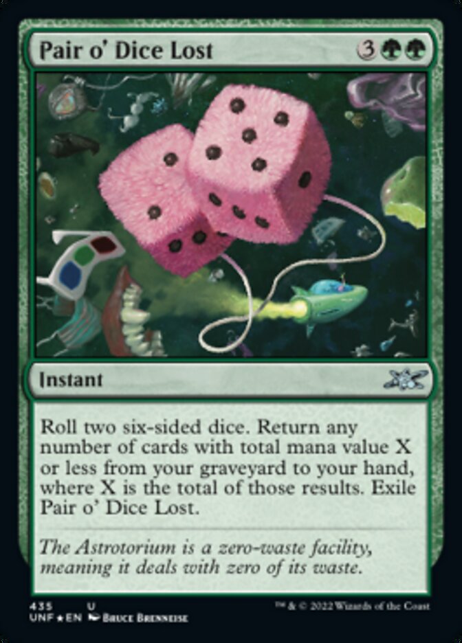 Pair o' Dice Lost (Galaxy Foil) [Unfinity] | Boutique FDB TCG