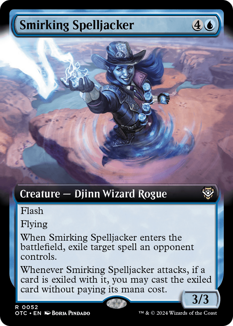 Smirking Spelljacker (Extended Art) [Outlaws of Thunder Junction Commander] | Boutique FDB TCG