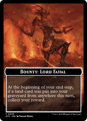 Bounty: Lord Fajjal // Bounty Rules Double-Sided Token [Outlaws of Thunder Junction Commander Tokens] | Boutique FDB TCG