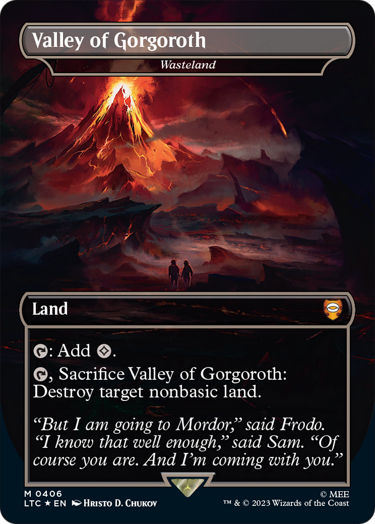 Valley of Gorgoroth - Wasteland (Surge Foil Realms and Relics) [The Lord of the Rings: Tales of Middle-Earth Commander] | Boutique FDB TCG