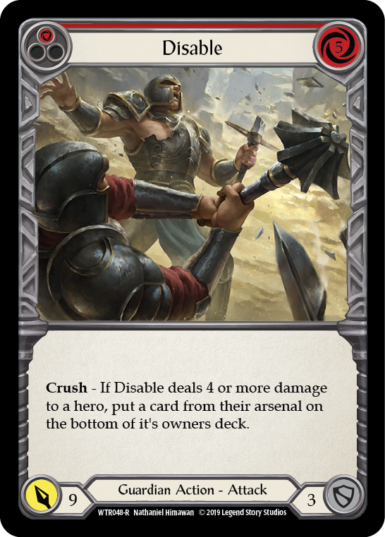 Disable (Red) [WTR048-R] (Welcome to Rathe)  Alpha Print Normal | Boutique FDB TCG
