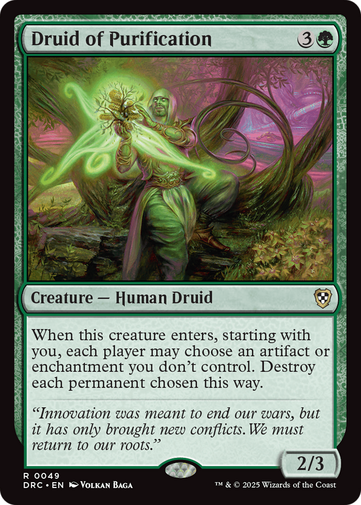 Druid of Purification [Aetherdrift Commander] | Boutique FDB TCG